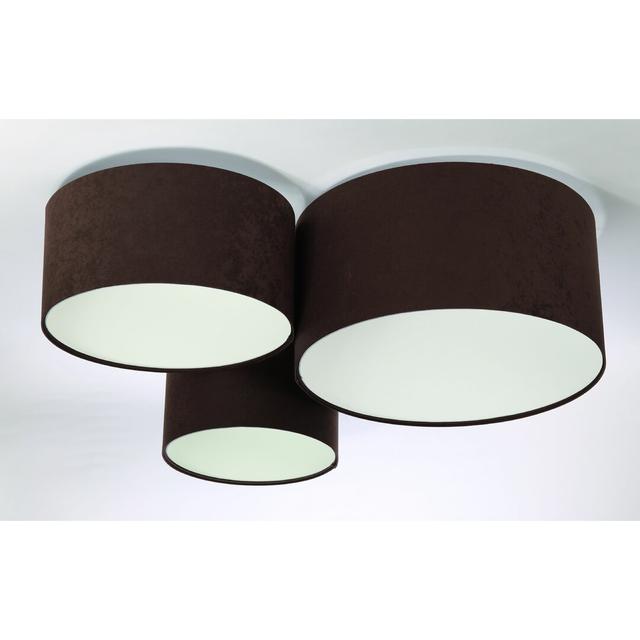 Corinne Flush Mount Zipcode Design Shade Colour: Brown/White on Productcaster.