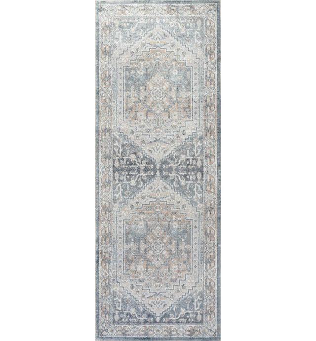 Oriental Machine Woven Area Rug Blue Elephant Rug Size: Runner 79 x 221cm on Productcaster.