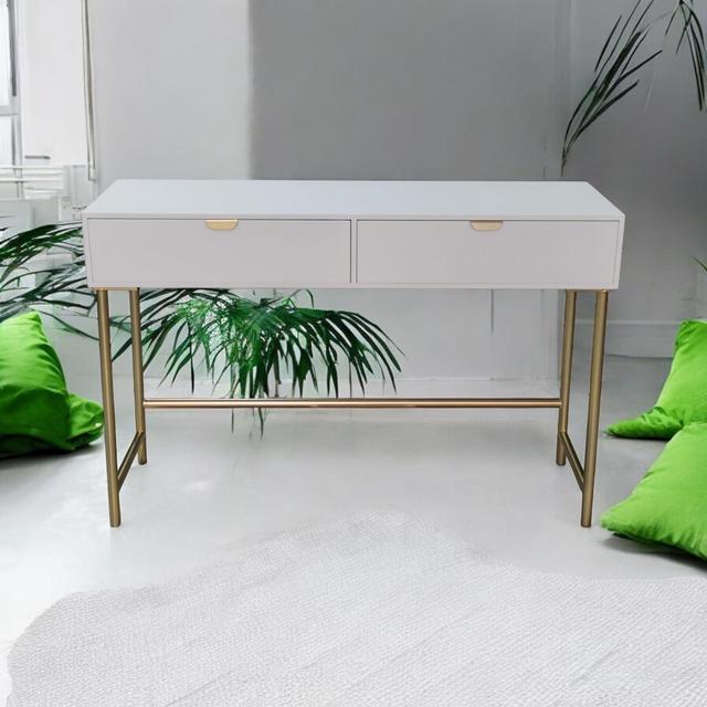 Agnela 120cm Solid Wood Top Console Table Fairmont Park Table Top Colour: White on Productcaster.