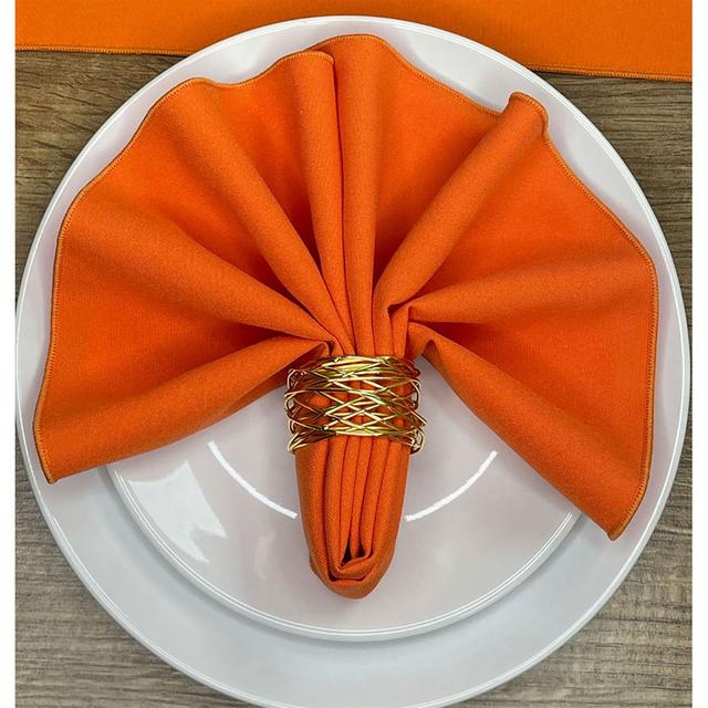 Atara 4 Piece Napkin Set (Set of 4) Fairmont Park Colour: Orange on Productcaster.