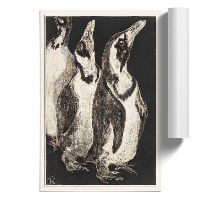 Three Penguins by Theo Van Hoytema - Unframed Painting East Urban Home Size: 30cm H x 21cm W x 0.1cm D on Productcaster.