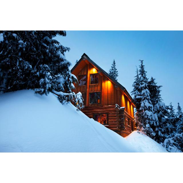 Log Cabin Winter by DaveAlan - Print Alpen Home Size: 81cm H x 122cm W x 3.8cm D on Productcaster.