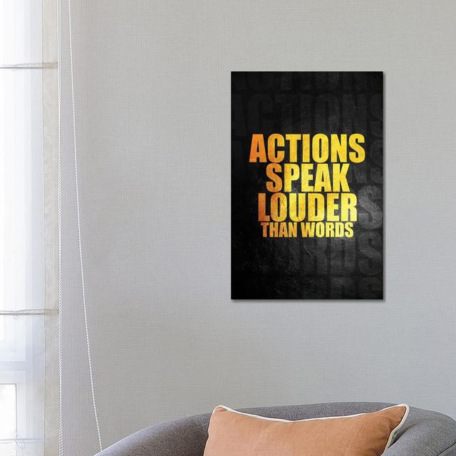 Actions Over Words Happy Larry Size: 66.04cm H x 45.72cm W x 3.81cm D on Productcaster.