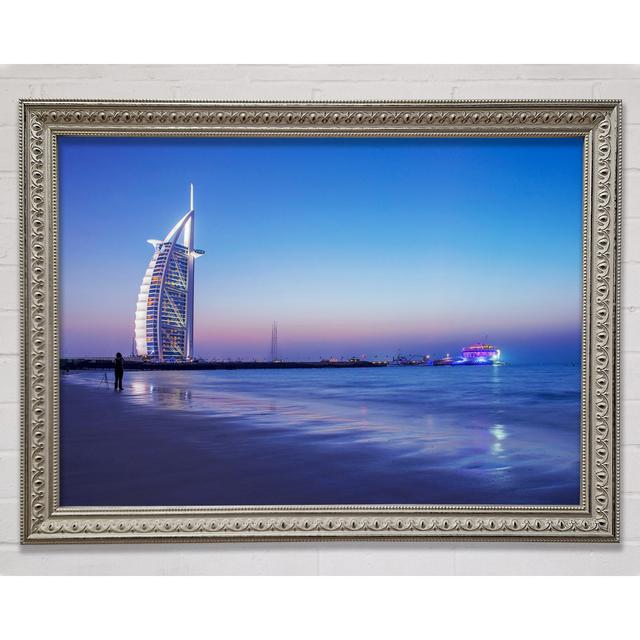 Burj Al Arab 7 Star Hotel Framed Print Highland Dunes Format: Black Framed Paper, Size: 59.7cm H x 84.1cm W x 3cm D on Productcaster.