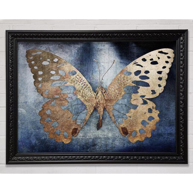 Gold Flake Butterfly - Print August Grove Size: 59.7cm H x 84.1cm W x 3cm D on Productcaster.