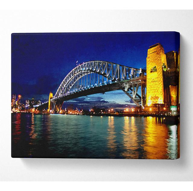 Sydney Harbour Bridge Reflections - Wrapped Canvas Art Prints Latitude Run Size: 50.8cm H x 81.3cm W x 10cm D on Productcaster.