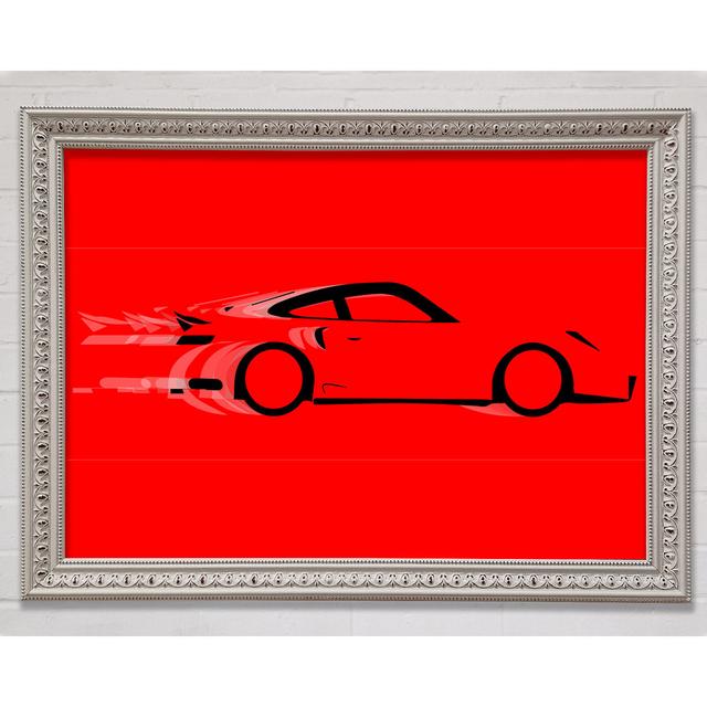 Red Porsche Blur Framed Print Bright Star Size: 84.1cm H x 118.9cm W x 3cm D on Productcaster.