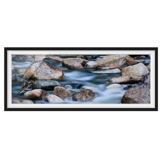 Picture With Frame - River In Canada - Landscape Panorama Highland Dunes Frame Option: Black Framed, Size: 30cm H x 75cm W x 2cm D on Productcaster.