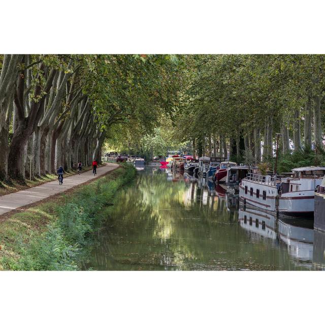 Canal Du Midi by Jazzpote - Wrapped Canvas Photograph Longshore Tides Size: 30.48cm H x 45.72cm W on Productcaster.