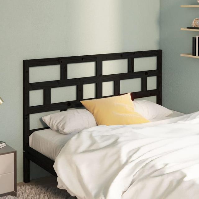 Alpen Home Bed Headboard 141X4x100 Cm Solid Wood Pine Alpen Home Colour: Black, Size: Double (4'6) on Productcaster.