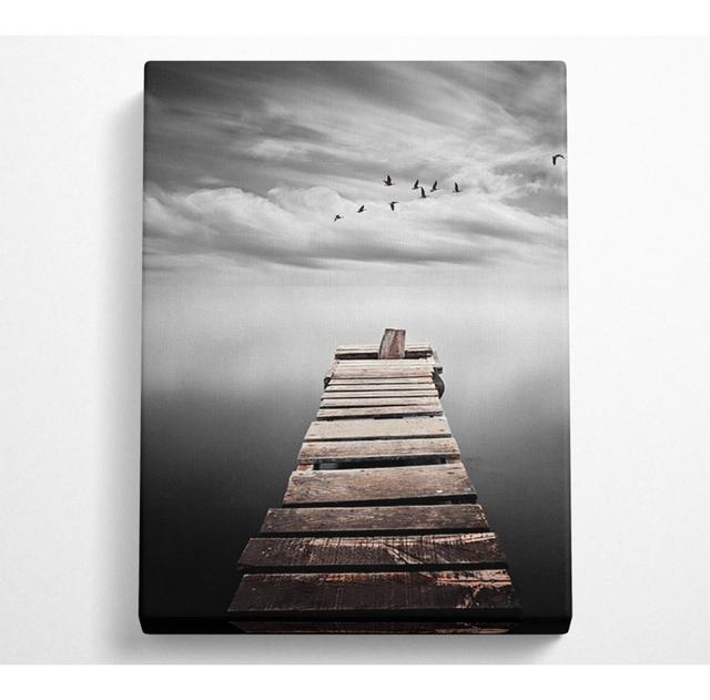 Broken Pier Canvas Print House of Hampton Size: 121.9cm H x 81cm W on Productcaster.