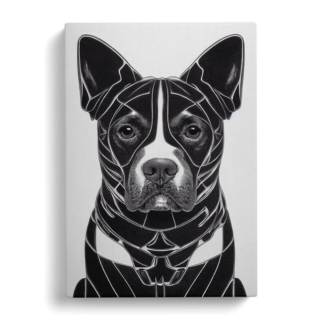 XC1022-1703X Contoured Dog Abstract - Wrapped Canvas Graphic Art Marlow Home Co. Size: 50cm H x 35cm W x 3cm D on Productcaster.