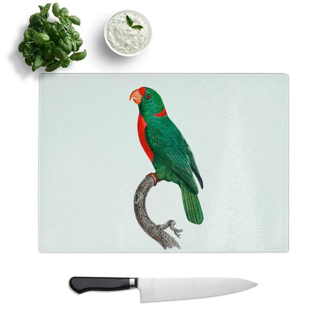 Tempered Glass Parrot by F. Levaillant Chopping Board East Urban Home Size: 28.5 cm W x 20 cm L on Productcaster.