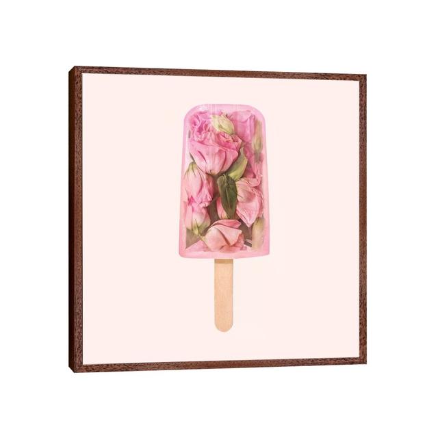 Floral Popsicle by Paul Fuentes - Graphic Art Print on Canvas Latitude Run Size: 45.72cm H x 45.72cm W x 3.81cm D, Frame Option: Brown Framed on Productcaster.