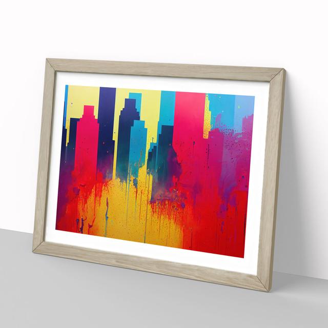 New York City Abstract Skyline Vol.3 - Picture Frame Graphic Art 17 Stories Frame Colour: Beige, Size: 46cm H x 64cm W on Productcaster.