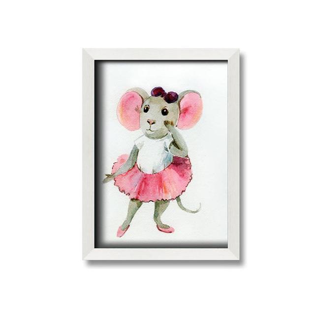 Paonia Ballerina Mouse 2 - Single Picture Frame Art Prints Zoomie Kids Size: 42cm H x 29.7cm W x 10cm D on Productcaster.