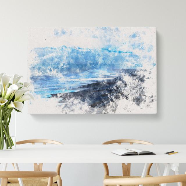 Mountain Beach - Wrapped Canvas Graphic Art Print East Urban Home Size: 40cm H x 60cm W x 3cm D on Productcaster.