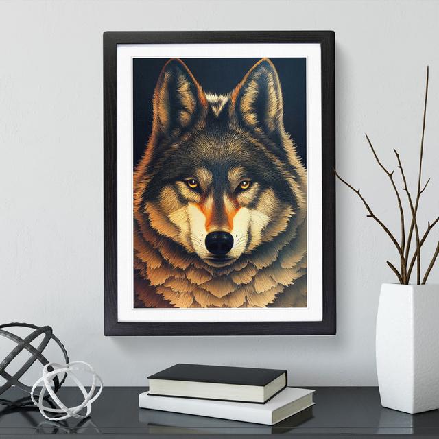 Watchful Wolf No.1 - Picture Frame Graphic Art Alpen Home Frame Colour: Black Framed, Size: 46cm H x 34cm W x 2cm D on Productcaster.