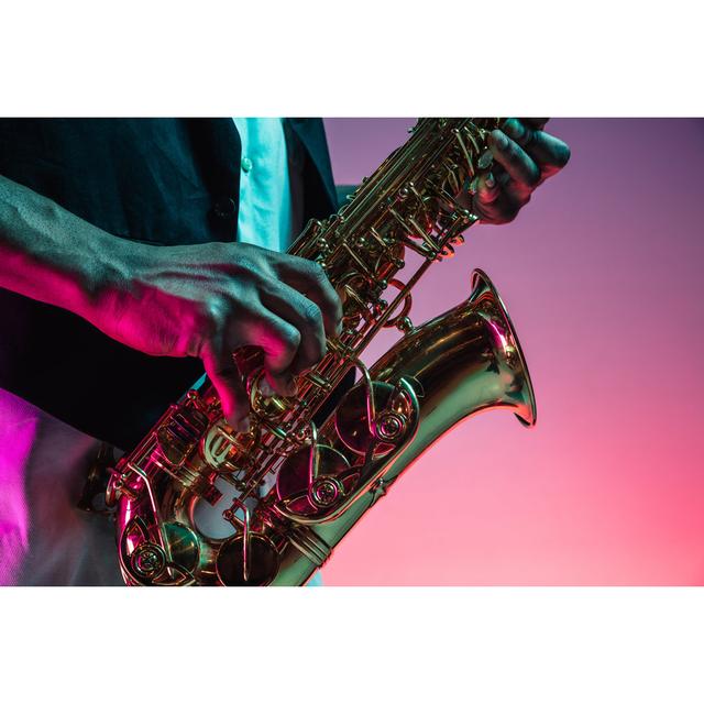 Musician Playing Saxophone 17 Stories Size: 30cm H x 46cm W x 3.8 cm D on Productcaster.