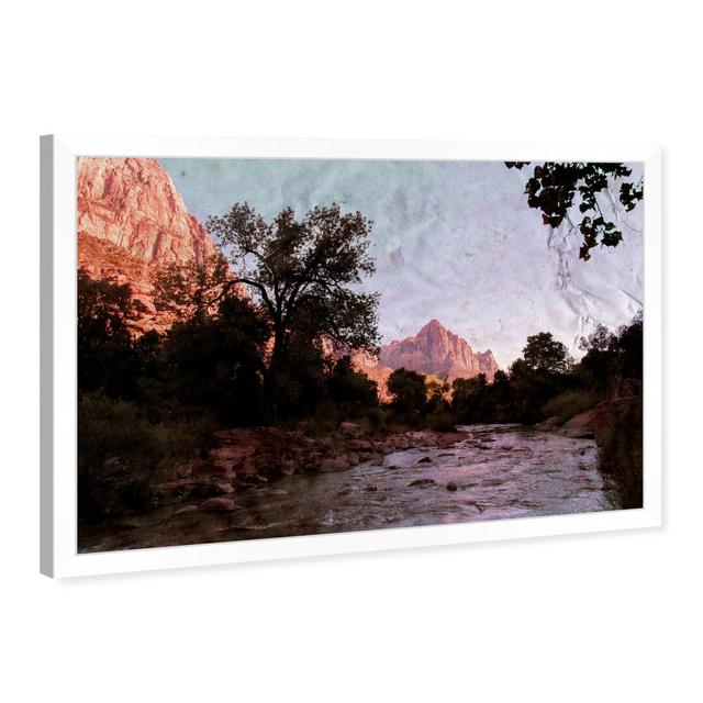 Peak Back Nature and Landscape - Graphic Art Print on Paper East Urban Home Size: 107cm H x 157cm W x 1cm D, Format: Picture Frame on Productcaster.