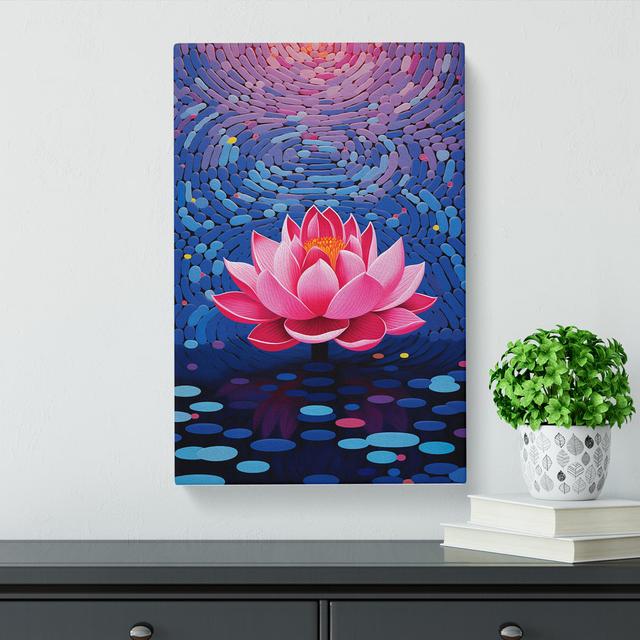 Lotus Flower Op - Print Latitude Vive Size: 76cm H x 50cm W x 3cm D on Productcaster.