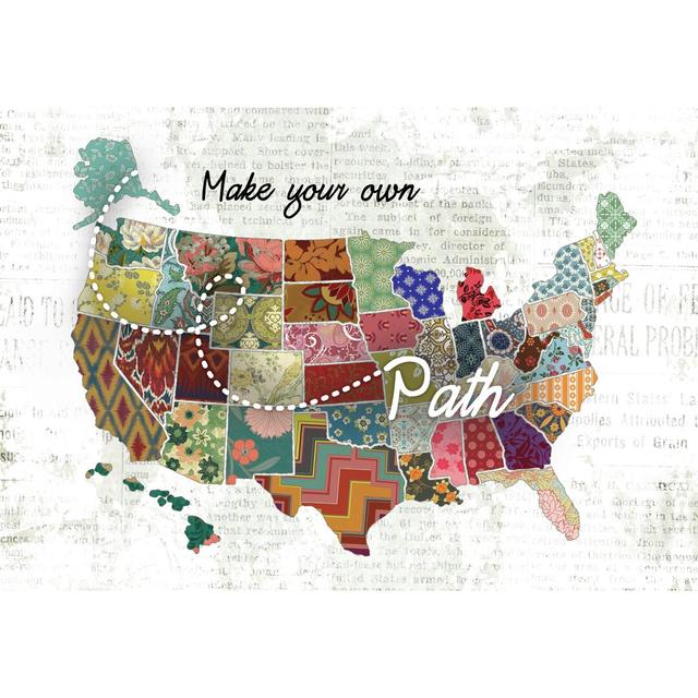 Map US Quilted Happy Larry Size: 61cm H x 91cm W on Productcaster.