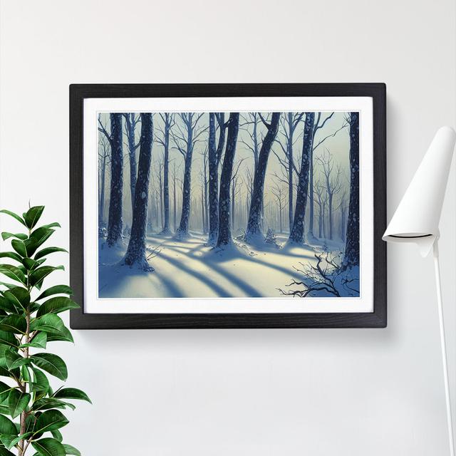 Cheery Winter Forest - Single Picture Frame Print Union Rustic Size: 25cm H x 34cm W x 2cm D, Frame Colour: Black on Productcaster.