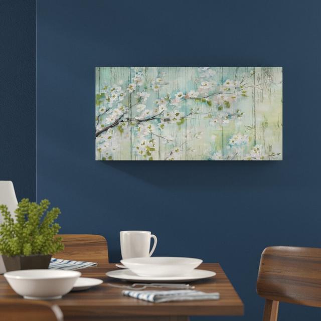 Barnwood Cherry Blossoms by Tre Sorelle Studios - Wrapped Canvas Graphic Art Print East Urban Home Size: 121.92cm H x 60.96cm W on Productcaster.