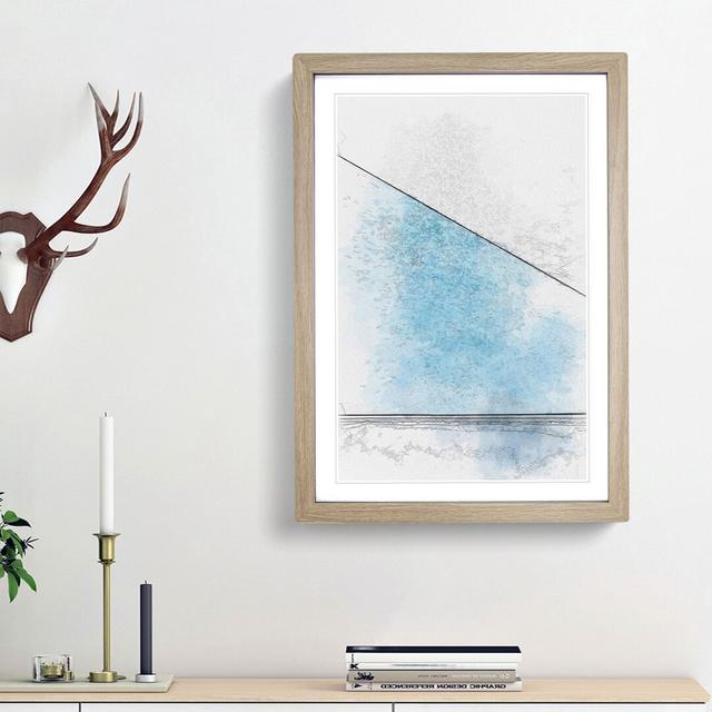 Upward Stripe in Abstract - Picture Frame Graphic Art Print East Urban Home Size: 87cm H x 62cm W x 2cm D, Frame Option: Oak Framed on Productcaster.