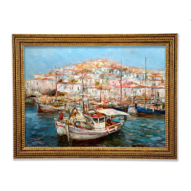 Italian Fishing Village - Single Picture Frame Art Prints Bright Star Size: 59.7cm H x 84.1cm W x 3cm D on Productcaster.