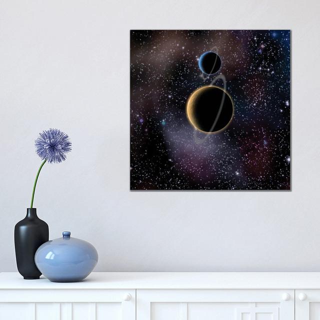 Planets In Space by Bruce Rolff - Wrapped Canvas Print Metro Lane Size: 45.72cm H x 45.72cm W x 3.81cm D on Productcaster.