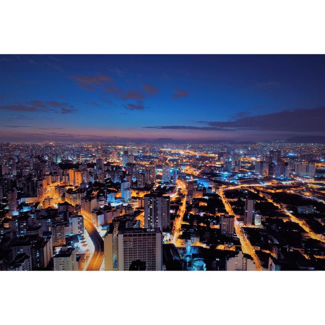 City at Night - Wrapped Canvas Photograph Latitude Run Size: 30cm H x 46cm W on Productcaster.