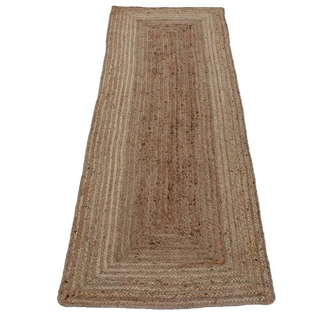 Handgefertigter Teppich Nele aus Jute in Beige Carpetfine Rug Size: Runner 75 x 350cm on Productcaster.