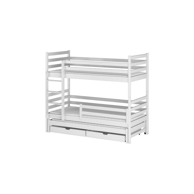 Arnger 2 Drawer Solid Wood Bunk Bed with Trundle by Harriet Bee Harriet Bee Size: European Toddler (80 x 160cm), Colour (Bed Frame): White on Productcaster.