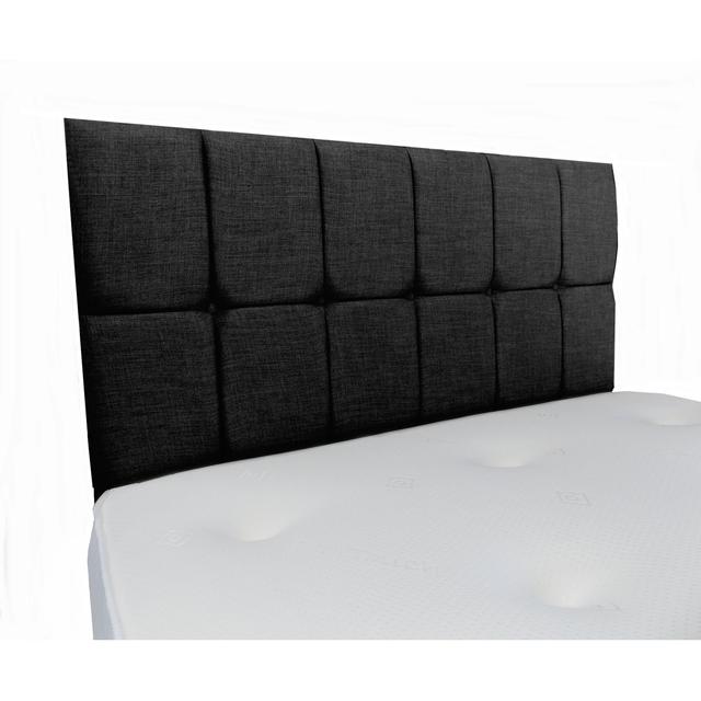 Fariz Upholstered Headboard Ebern Designs Upholstery: Naples Velvet, Colour: Black, Size: King Size (5') on Productcaster.