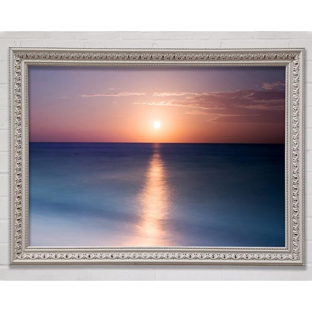 Tranquil Ocean Sun - Single Picture Frame Art Prints Bright Star Size: 29.7cm H x 42cm W x 3cm D on Productcaster.