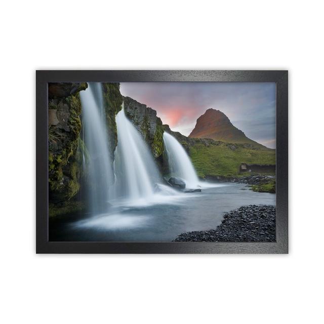 Triple Falls by Karsten Wrobel - Photograph Print on Canvas Alpen Home Format: Black Framed, Size: 25cm H x 34cm W x 3cm D on Productcaster.