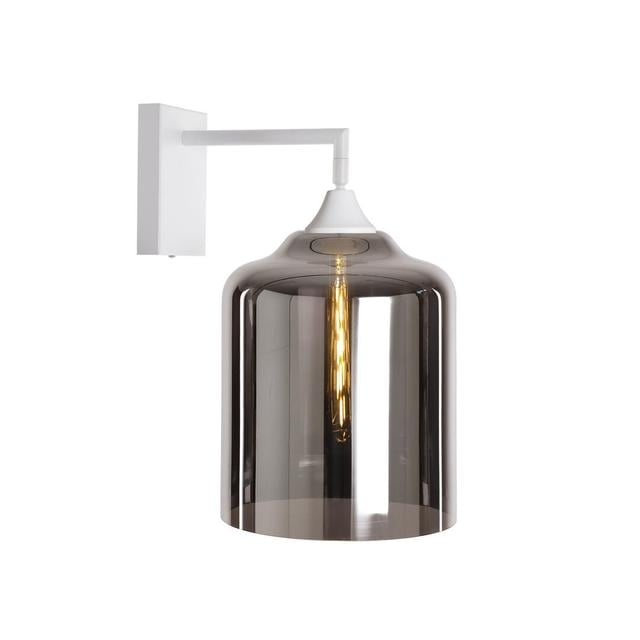 Borica Iron Armed Sconce George Oliver Fixture Finish: White, Shade Colour: Silver on Productcaster.