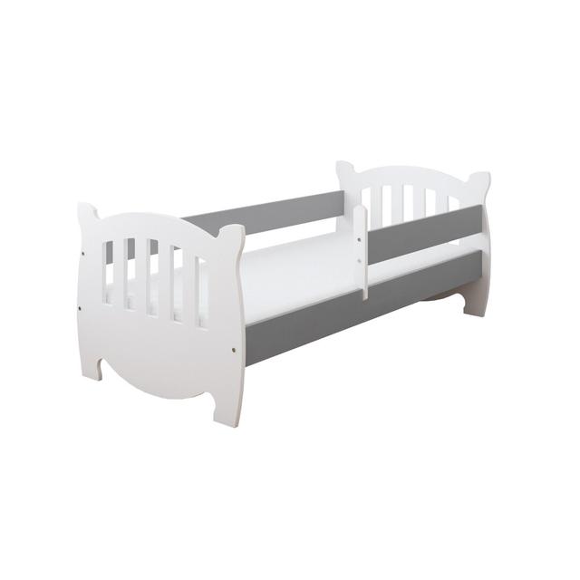 Langford Bed Frame Isabelle & Max Size: 80 x 140 cm, Colour (Bed Frame): White/Grey on Productcaster.