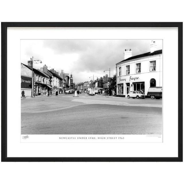 'Newcastle Under Lyme, High Street 1963' - Picture Frame Photograph Print on Paper The Francis Frith Collection Size: 45cm H x 60cm W x 2.3cm D on Productcaster.