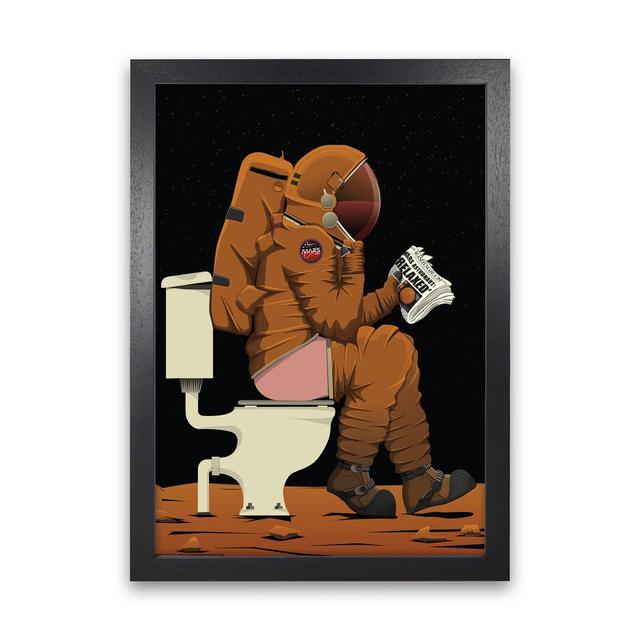 Mars on Loo - Graphic Art Print on Paper Maturi Size: 30cm H x 21cm W x 3cm D, Frame Option: Black Framed on Productcaster.