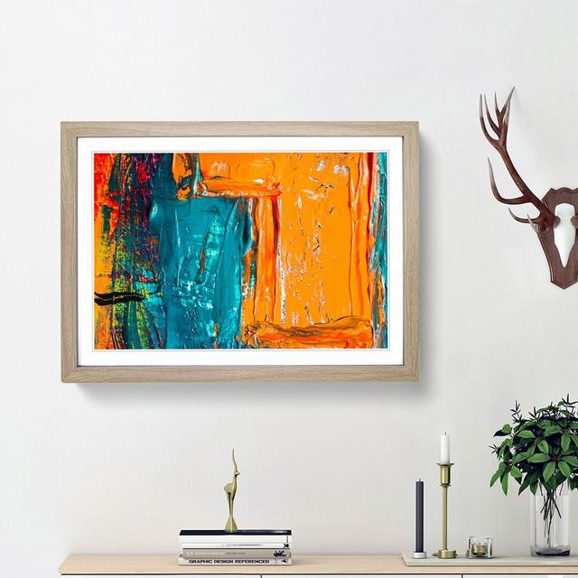 Abstract Art Painting Vol.53 by S.Johnson - Picture Frame Painting Print East Urban Home Frame Option: Oak Framed, Size: 27cm H x 36cm W x 2cm D on Productcaster.