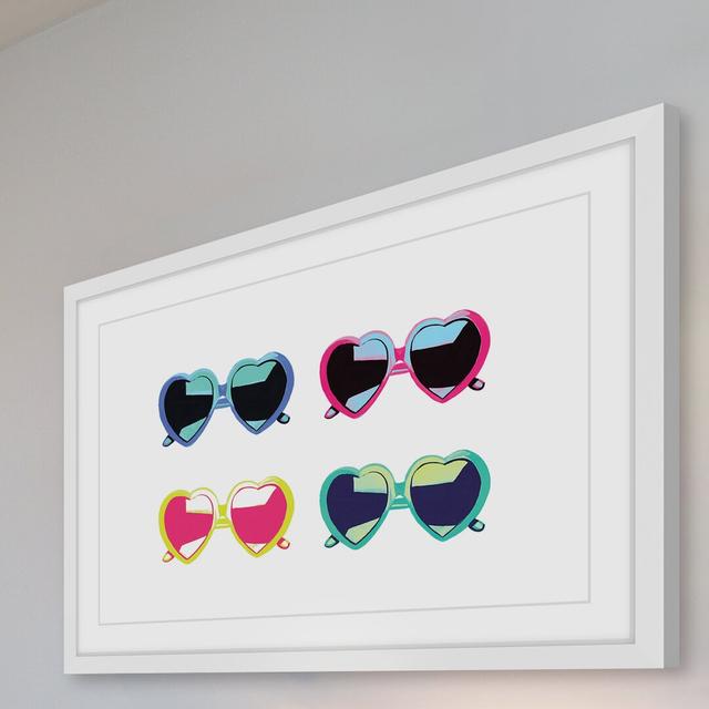 'I Heart Shades' by Molly Rosner Framed Painting Print East Urban Home Size: 61cm H x 91cm W x 3.81cm D on Productcaster.