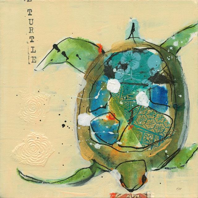 Chentes Turtle by Kellie Day - Wrapped Canvas Painting Print 17 Stories Size: 76cm H x 76cm W on Productcaster.