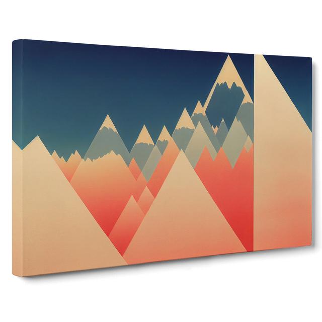 Evocative Abstract Mountains - Wrapped Canvas Graphic Art Alpen Home on Productcaster.