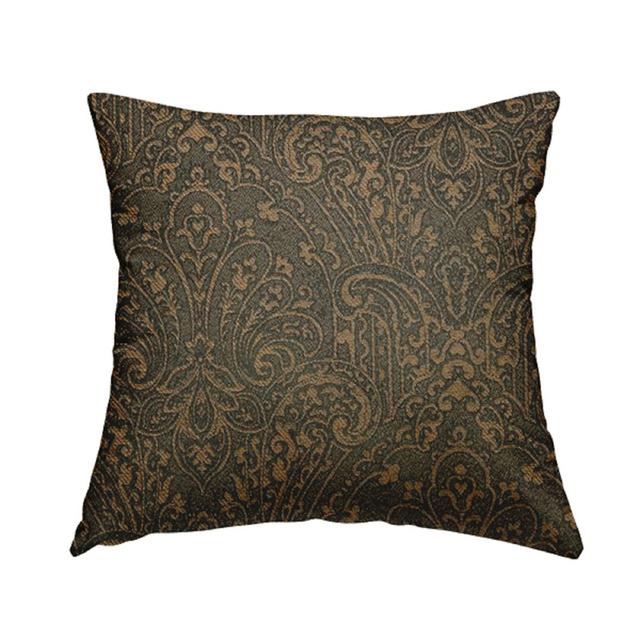 Spears Damask Cushion with Filling East Urban Home Size: 55cm H x 55cm W x 5cm D, Colour: Brown on Productcaster.