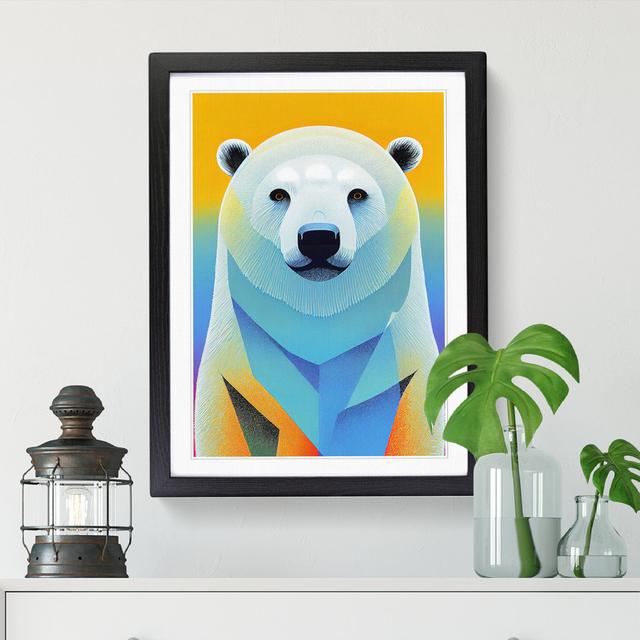 Polar Bear Painting Vol.1 - Picture Frame Print Big Box Art Size: 46cm H x 34cm W x 2cm D, Frame Option: Walnut on Productcaster.