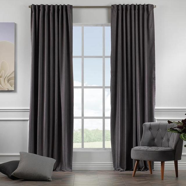 Extra Long & Extra Wide Decorative Curtain Single Panel Lilijan Home & Curtain Panel Size: 280cm W x 175cm L, Colour: Grey on Productcaster.