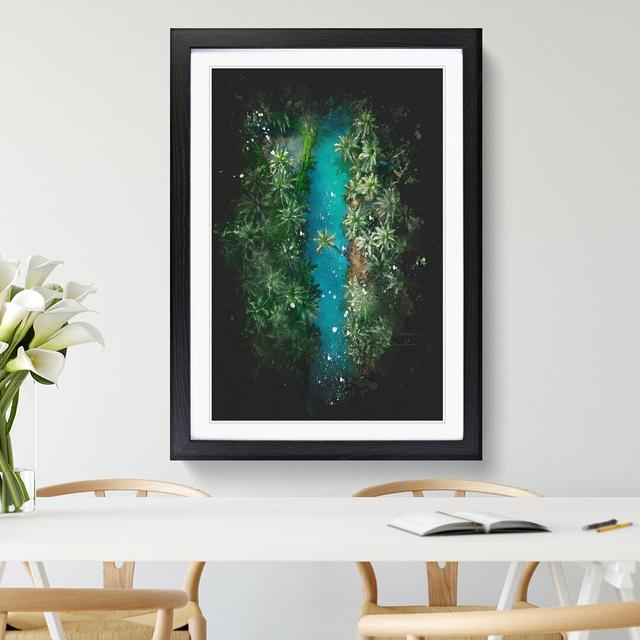 Above Dapa in the Philippines Paint Splash - Picture Frame Graphic Art East Urban Home Frame Option: Black, Size: 36cm H x 27cm W x 2cm D on Productcaster.