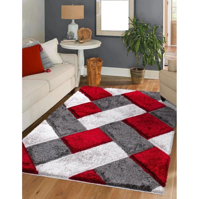 Faustino Geometric Machine Woven Area Rug Metro Lane Rug Size: Rectangle 60 x 110cm, Material: Polypropylene on Productcaster.